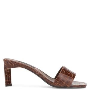 SENSO Chocolate Croc-Patterned Heels